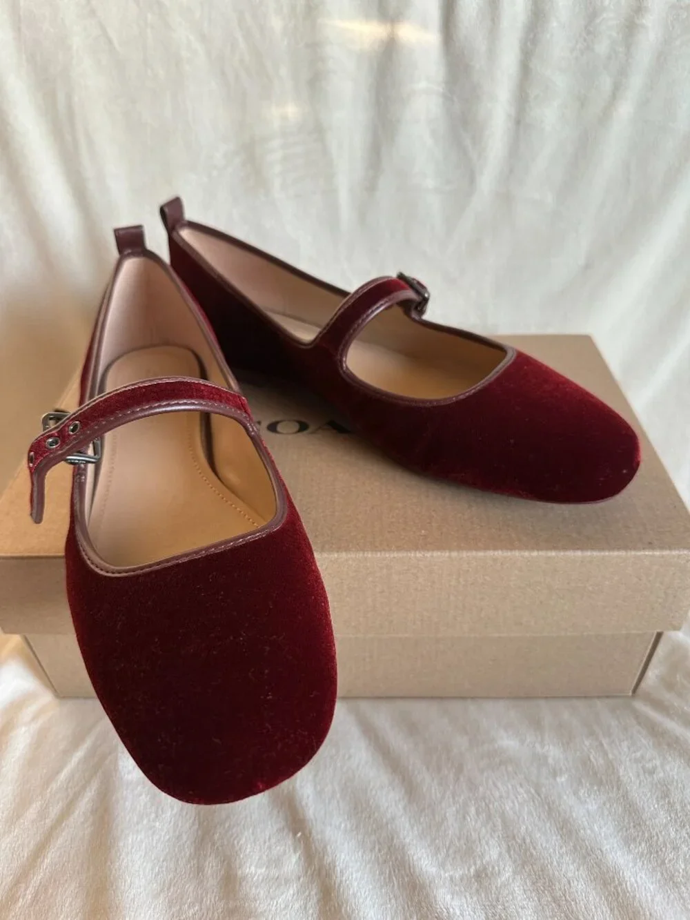 NIB Coach C Rivet Mary Jane Velvet Women Shoes Burgundy/Merlot CCG46 SZ US9/EU40 - Picture 5 of 13